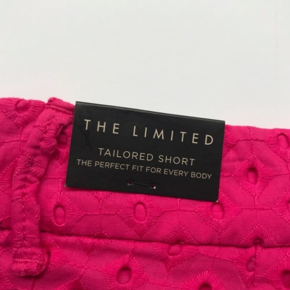 NWT The Limited Pink Tailored Eyelet Shorts Size 4 - Picture 5 of 5